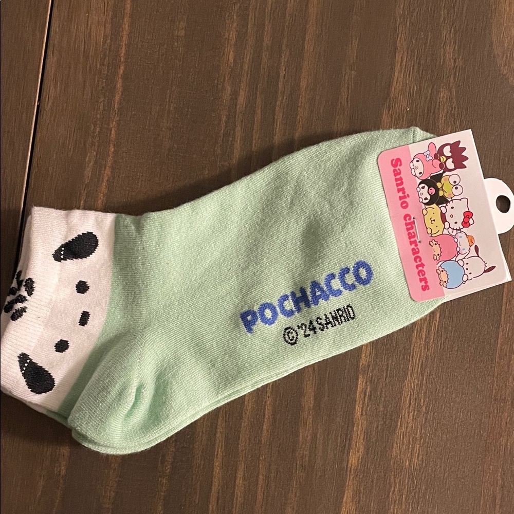 Sanrio Characters Pochacco Light Green Socks NEW